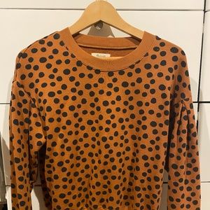 Madewell Leopard Dot Pullover Sweatshirt
